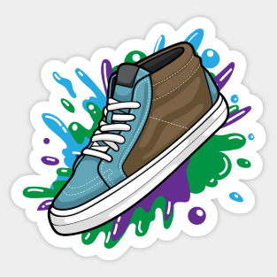 Corduroy Light Brown Sneaker Sticker